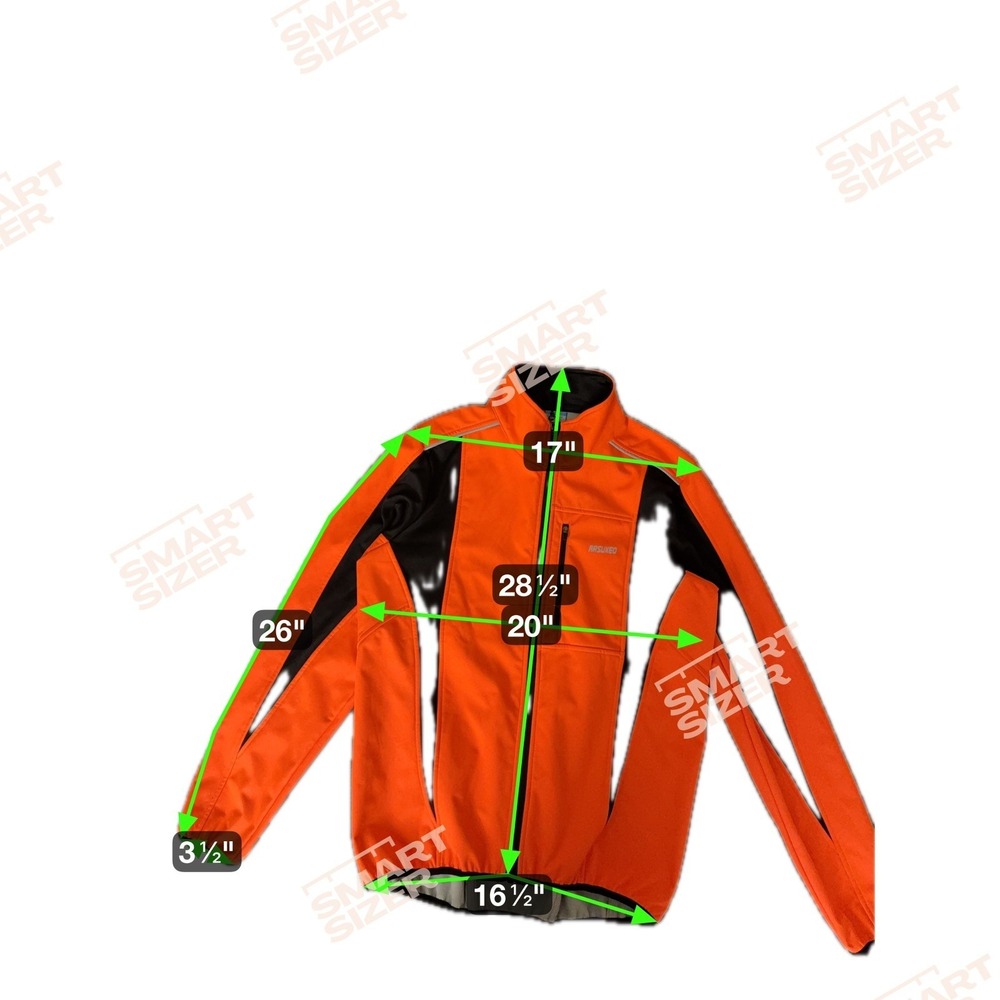 Arsuxeo Jacket Men's M Thermal Softshell Cycling Windproof Waterproof Orange - Picture 16 of 16